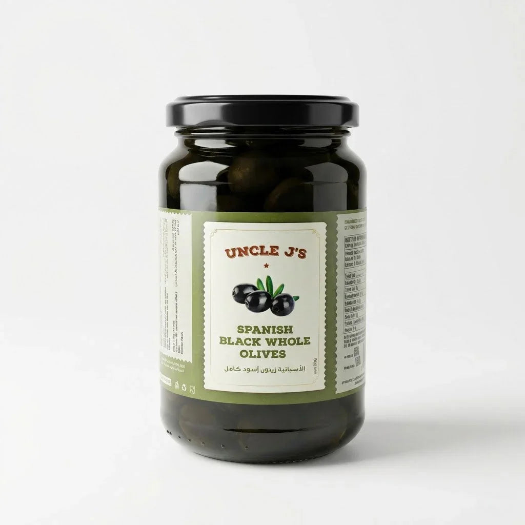Spanish Black Whole Olives 340g